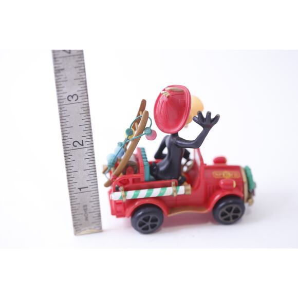Hallmark, 1997, Warner Brothers, Daffy Duck In Fire Engine, Ornament, Christmas, - Picture 3 of 3